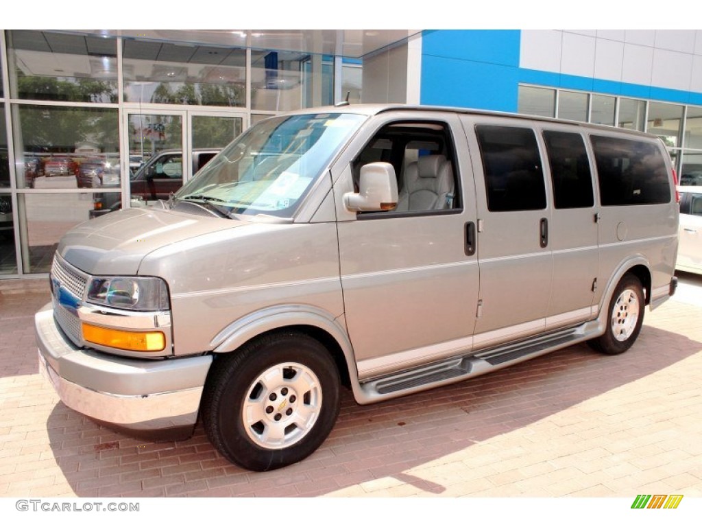 Graystone Metallic 2012 Chevrolet Express 1500 Passenger Conversion Van Exterior Photo #82775256