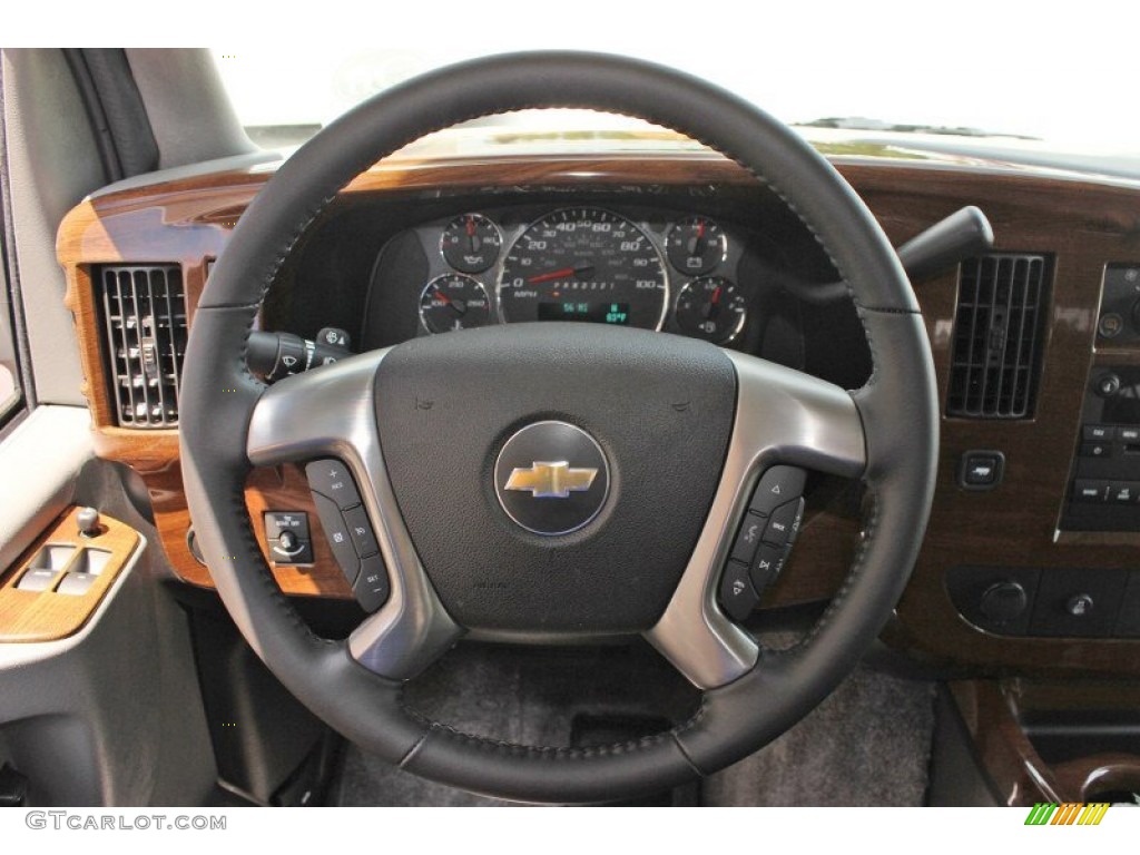 2012 Chevrolet Express 1500 Passenger Conversion Van Medium Pewter Steering Wheel Photo #82775532