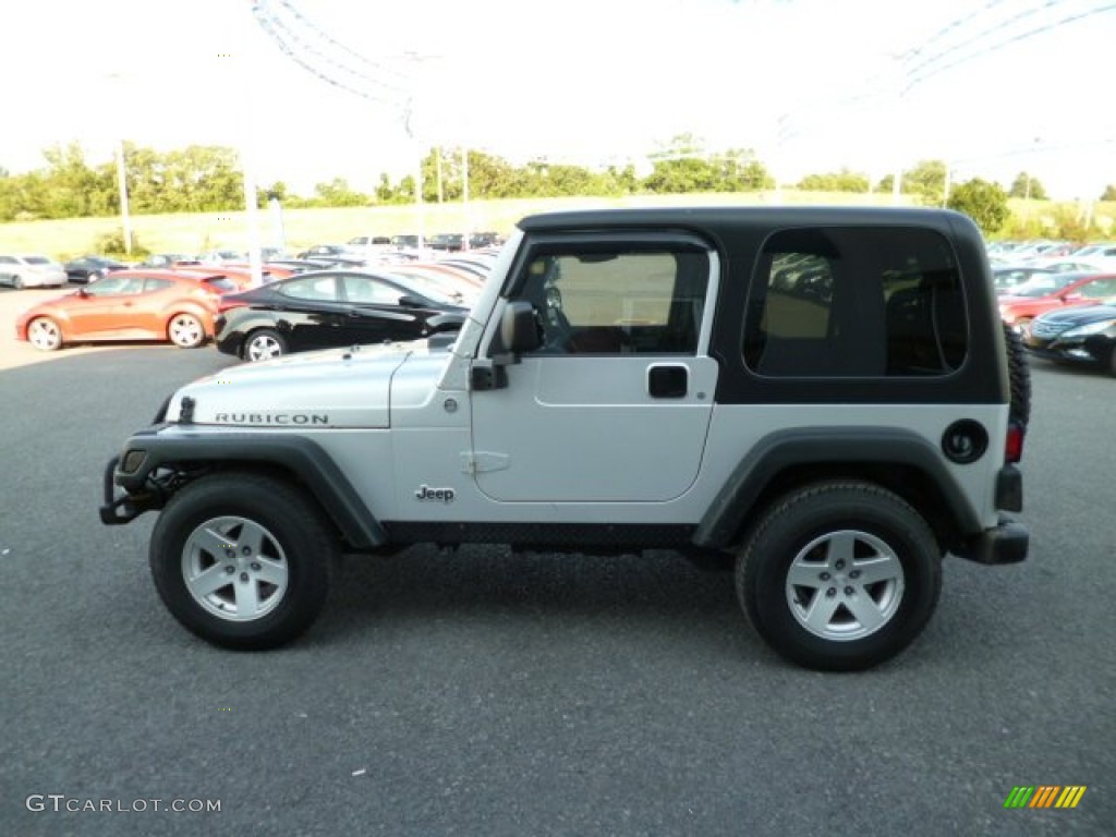 2006 Wrangler Rubicon 4x4 - Bright Silver Metallic / Dark Slate Gray photo #4