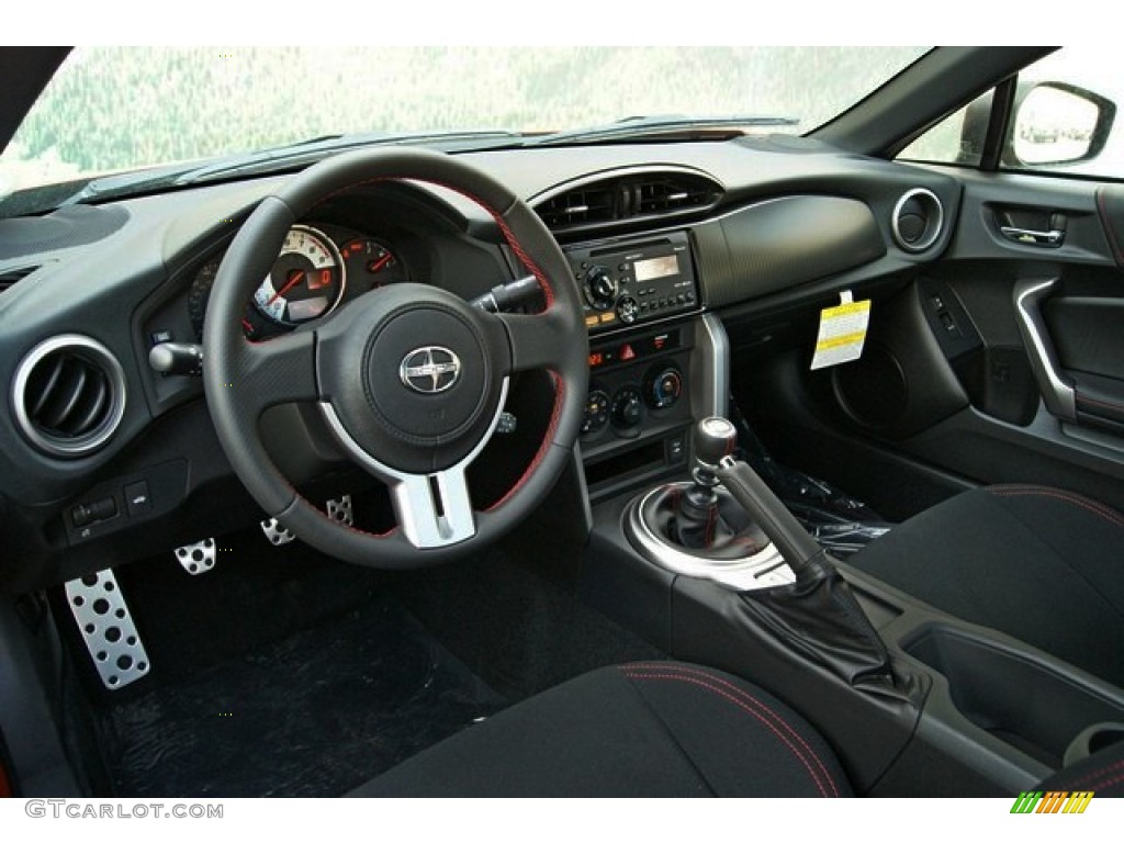 2013 Scion FR-S Sport Coupe Black/Red Accents Dashboard Photo #82779483