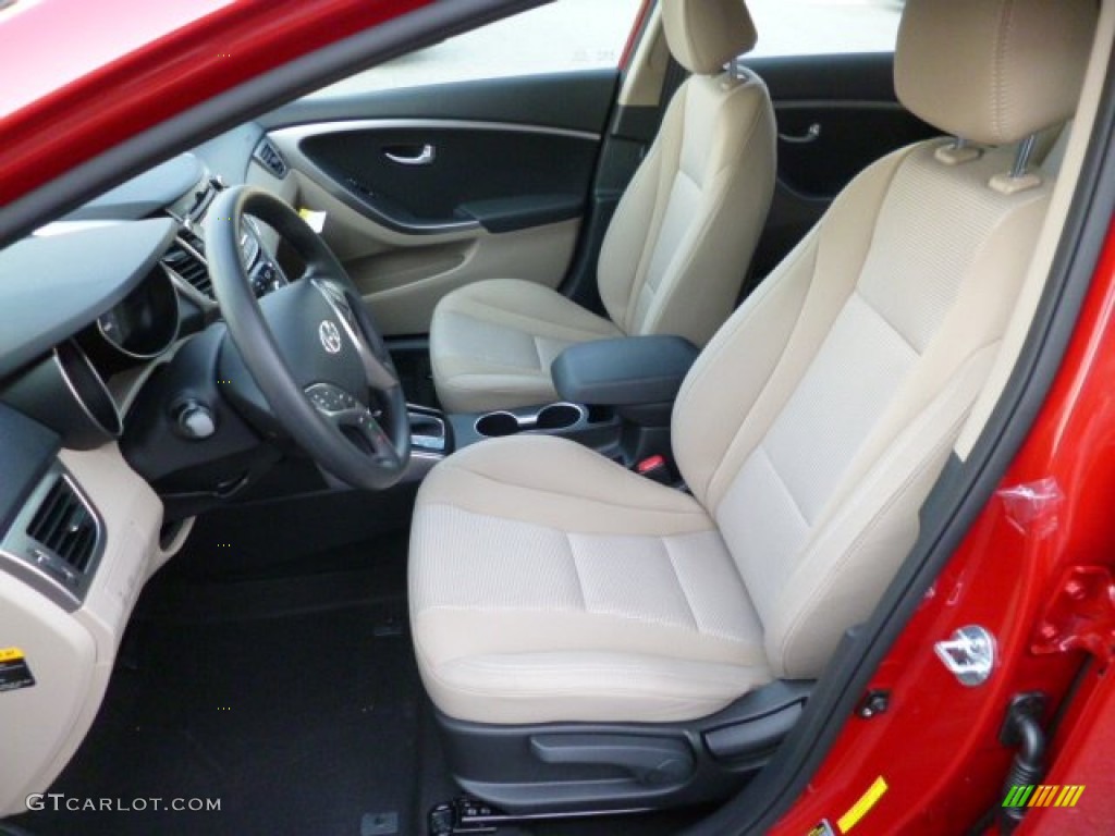 2013 Elantra GT - Volcanic Red / Beige photo #16