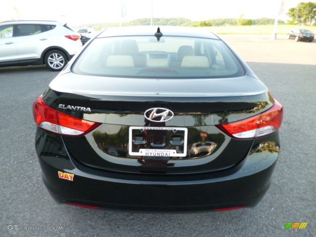 2013 Elantra GLS - Black / Beige photo #6