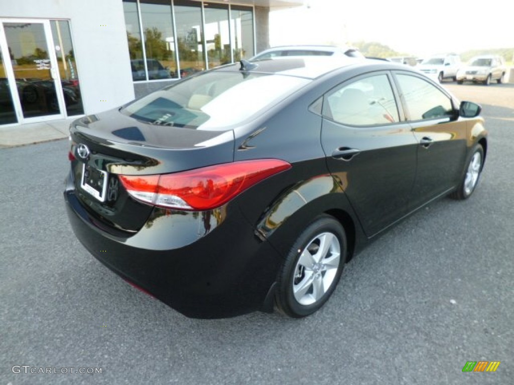 2013 Elantra GLS - Black / Beige photo #7