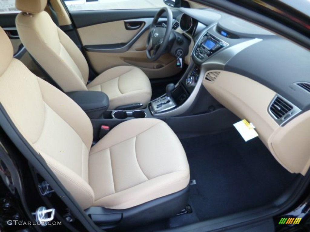 2013 Elantra GLS - Black / Beige photo #10