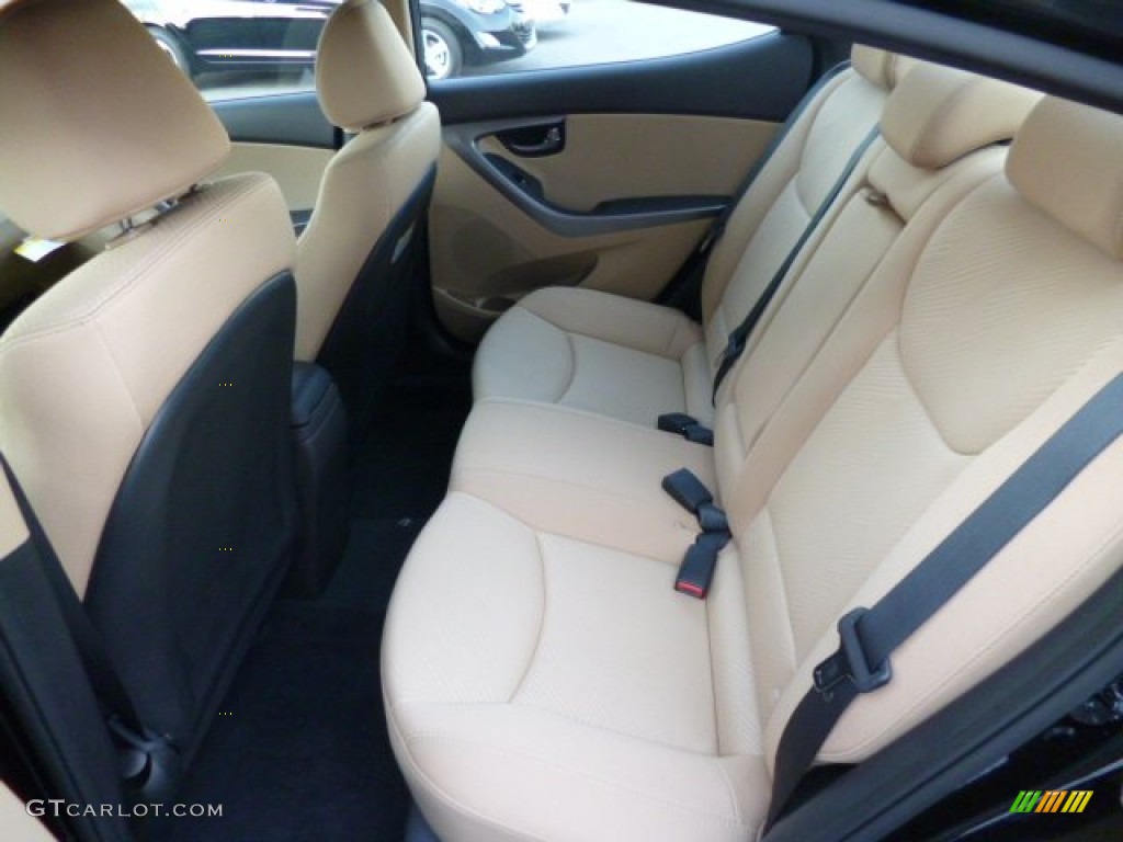 2013 Elantra GLS - Black / Beige photo #13
