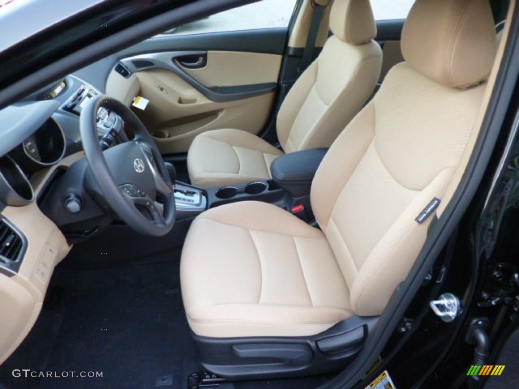 2013 Elantra GLS - Black / Beige photo #15