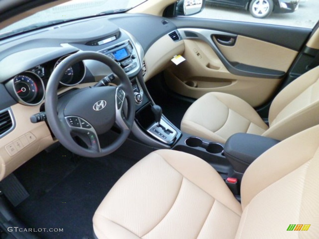 2013 Elantra GLS - Black / Beige photo #16