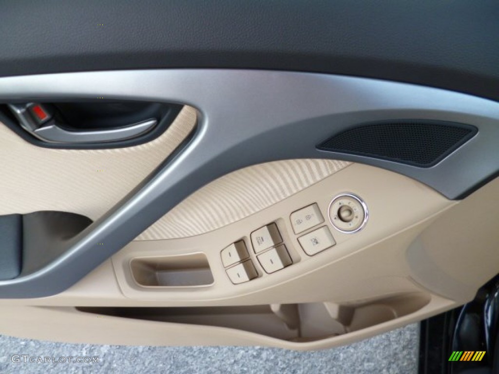2013 Elantra GLS - Black / Beige photo #17
