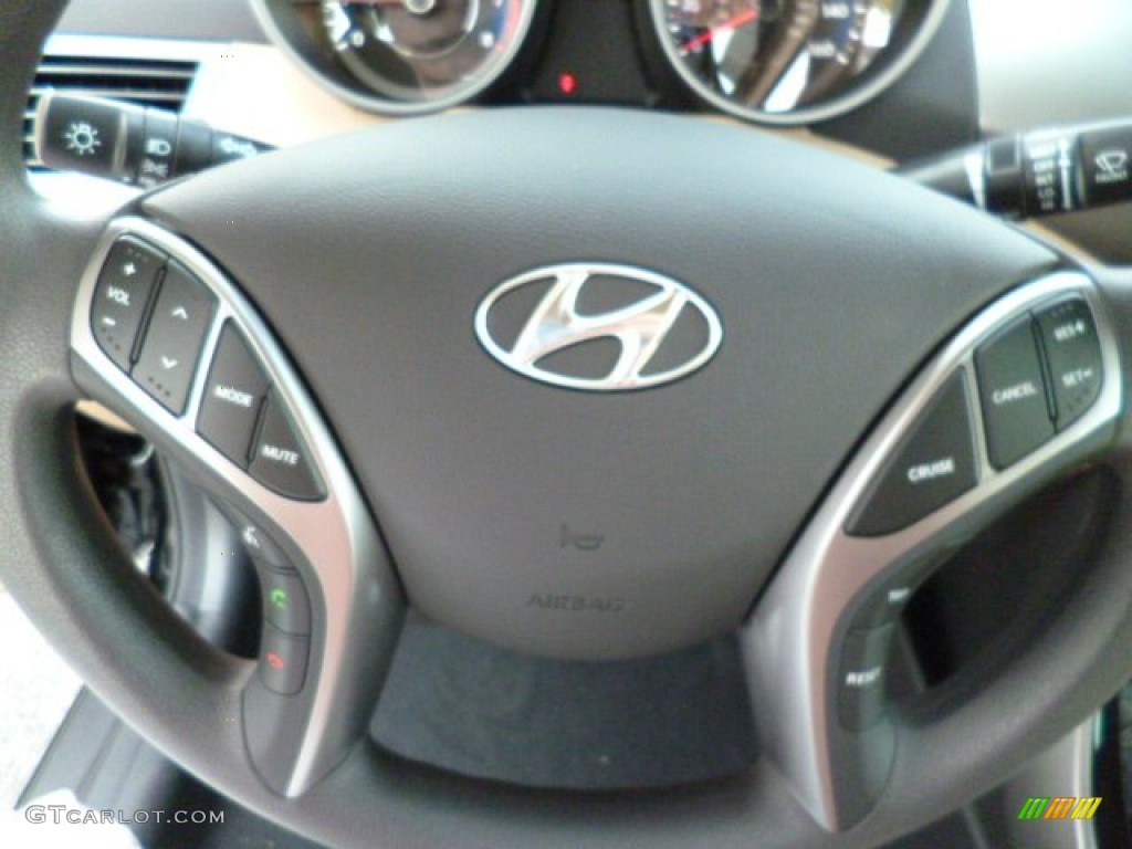 2013 Elantra GLS - Black / Beige photo #18
