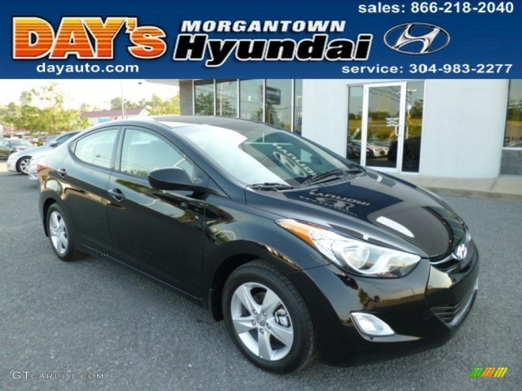 2013 Elantra GLS - Black / Gray photo #1