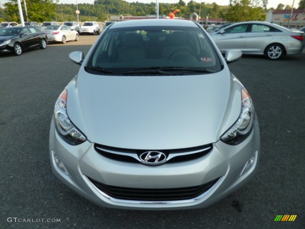 2013 Elantra GLS - Shimmering Air Silver / Gray photo #2