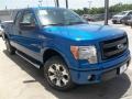 2013 Blue Flame Metallic Ford F150 STX SuperCab  photo #7