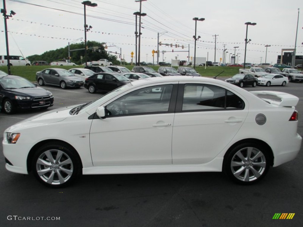 Wicked White Metallic 2013 Mitsubishi Lancer GT Exterior Photo #82781483