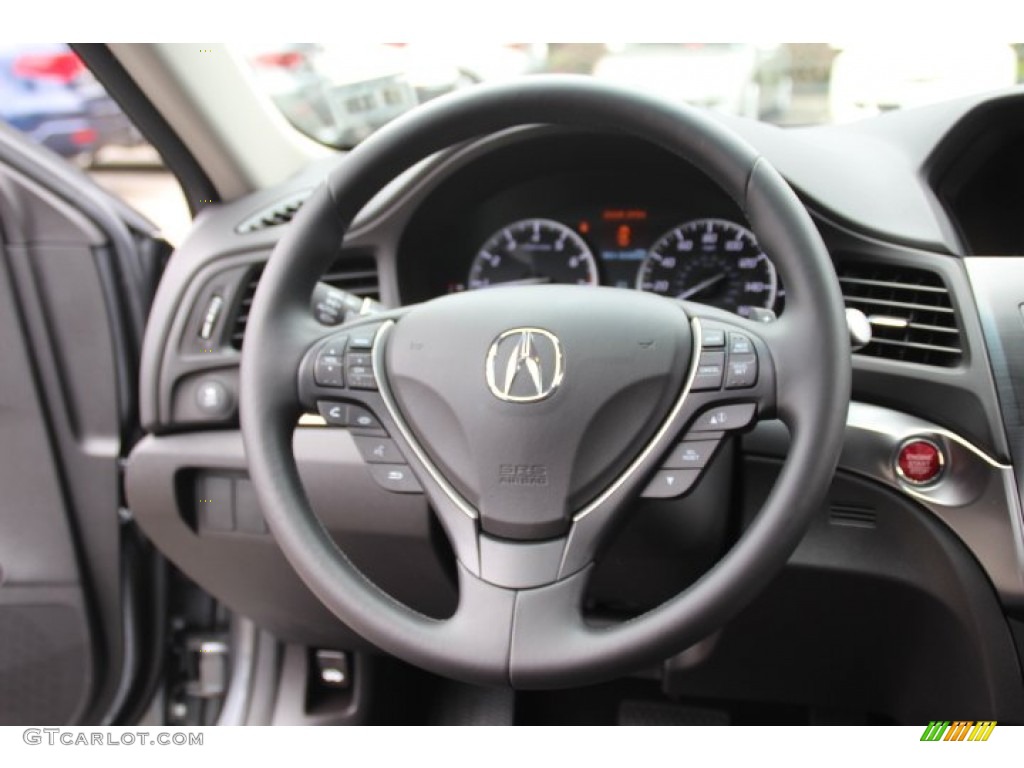 2013 Acura ILX 2.0L Technology Ebony Steering Wheel Photo #82782469