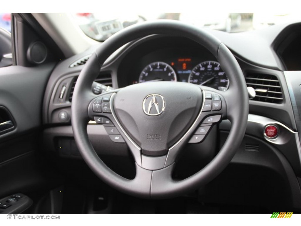 2013 Acura ILX 2.0L Technology Ebony Steering Wheel Photo #82782601