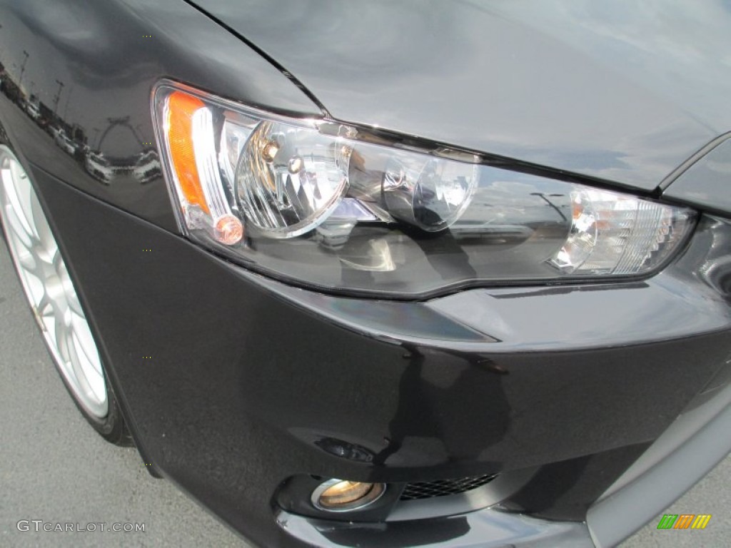 2013 Lancer Evolution GSR - Phantom Black / Black photo #11