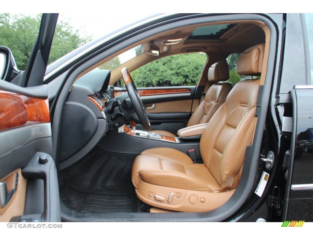Black/Amaretto Interior 2007 Audi A8 L 4.2 quattro Photo #82783289