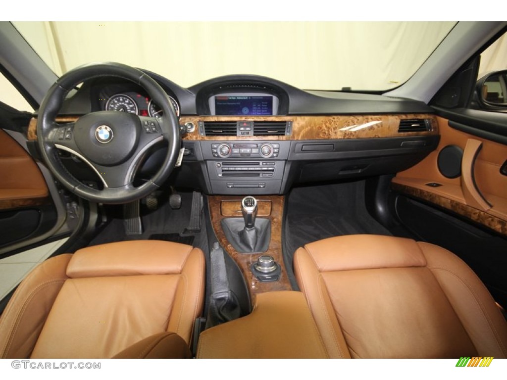 2007 BMW 3 Series 328i Coupe Saddle Brown/Black Dashboard Photo #82784512
