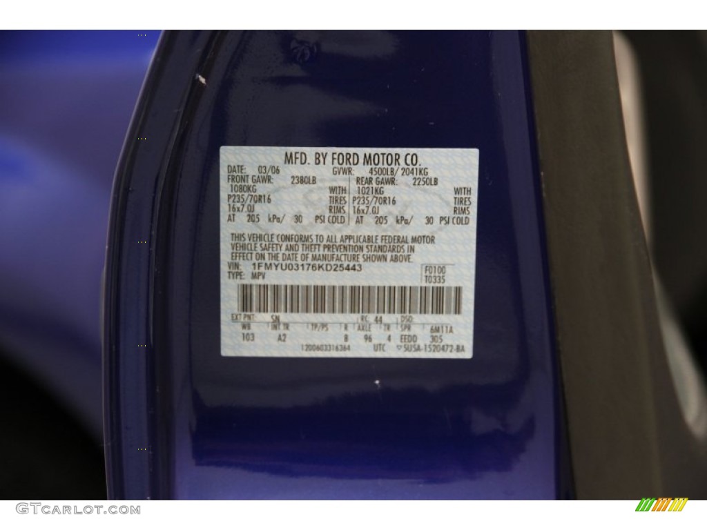 2006 Escape XLT V6 - Sonic Blue Metallic / Medium/Dark Flint photo #17