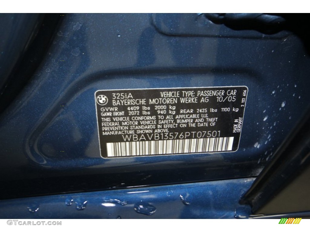2006 3 Series 325i Sedan - Mystic Blue Metallic / Beige photo #9