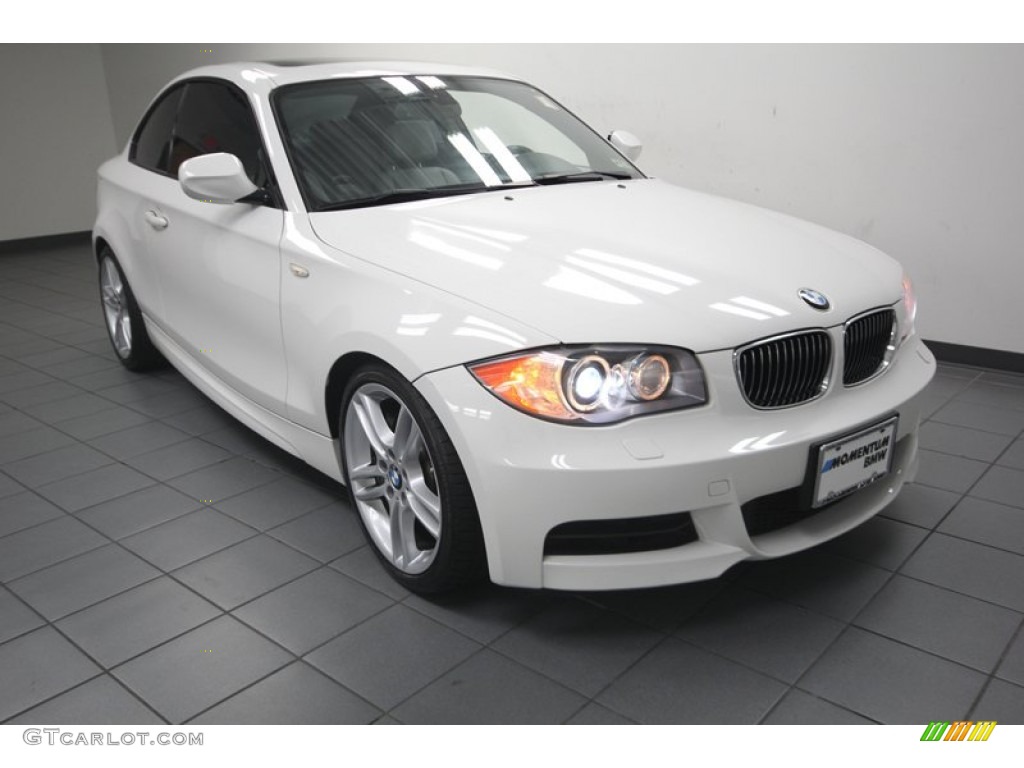 2010 1 Series 135i Coupe - Alpine White / Gray Boston Leather photo #1