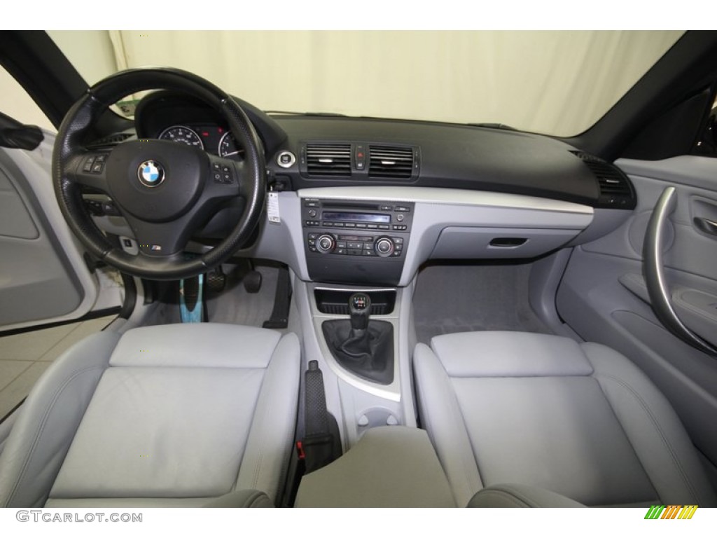 2010 BMW 1 Series 135i Coupe Gray Boston Leather Dashboard Photo #82787449