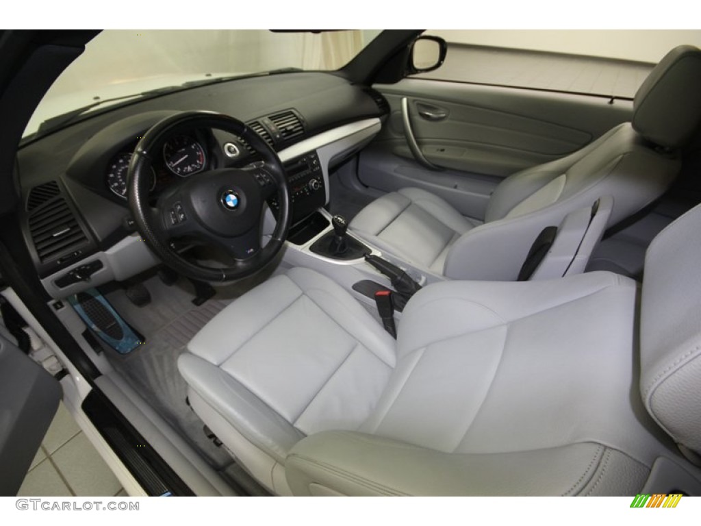 Gray Boston Leather Interior 2010 BMW 1 Series 135i Coupe Photo #82787518