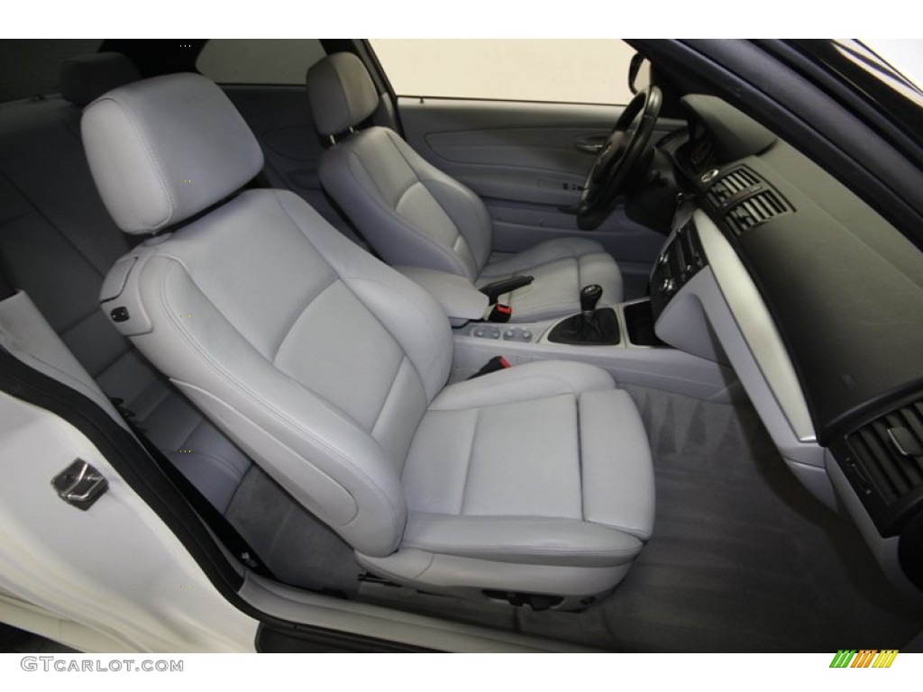 Gray Boston Leather Interior 2010 BMW 1 Series 135i Coupe Photo #82787644
