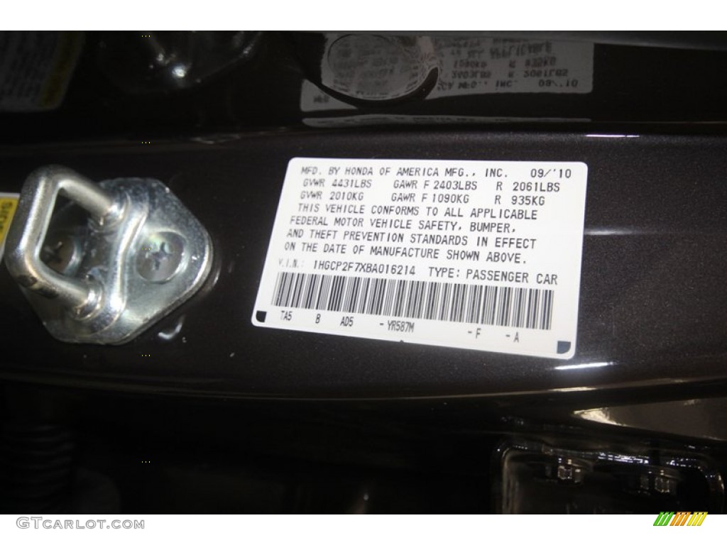 2011 Accord EX Sedan - Dark Amber Metallic / Ivory photo #42