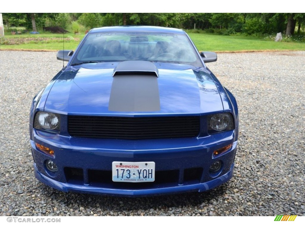 2009 Mustang Roush 429R Coupe - Vista Blue Metallic / Dark Charcoal photo #3