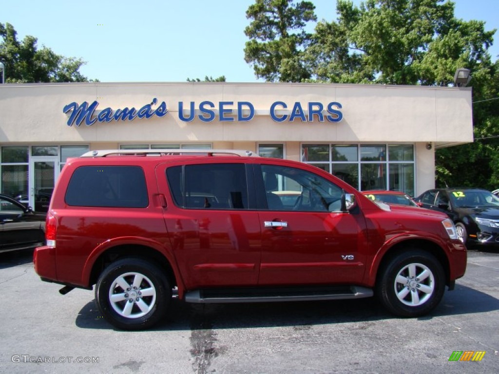 2008 Armada SE 4x4 - Red Brawn / Charcoal photo #1