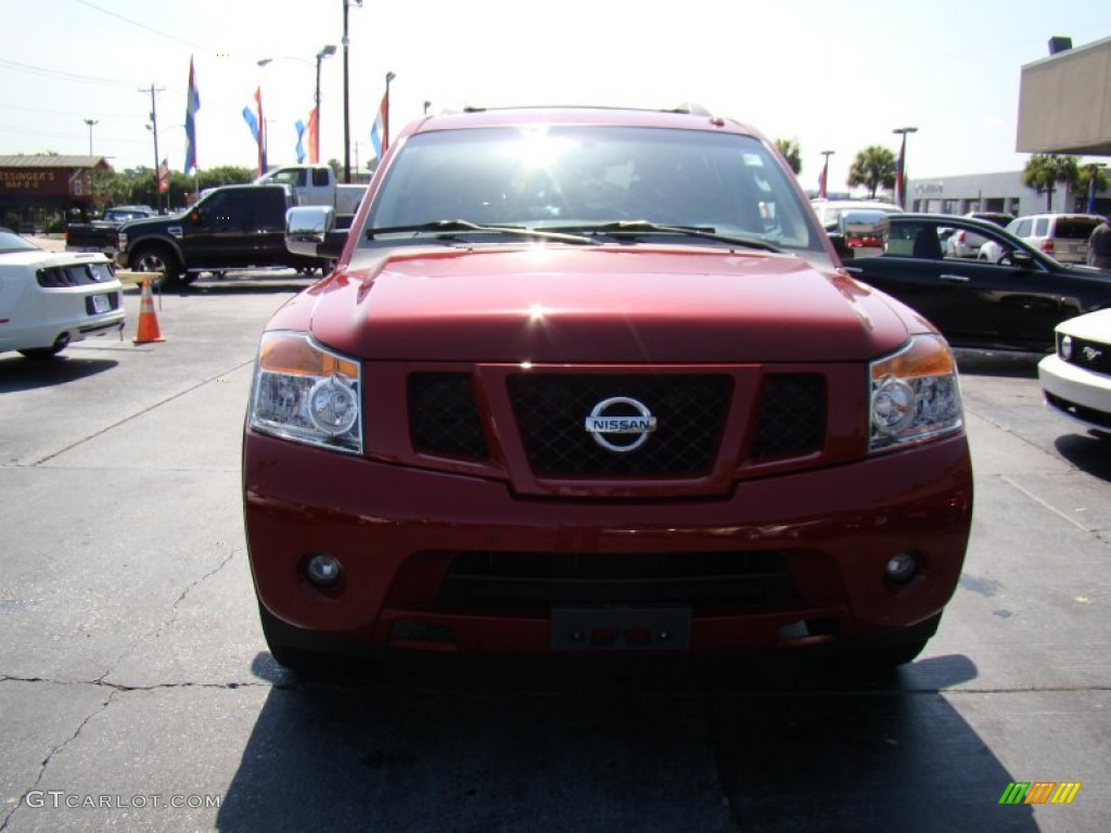 2008 Armada SE 4x4 - Red Brawn / Charcoal photo #3
