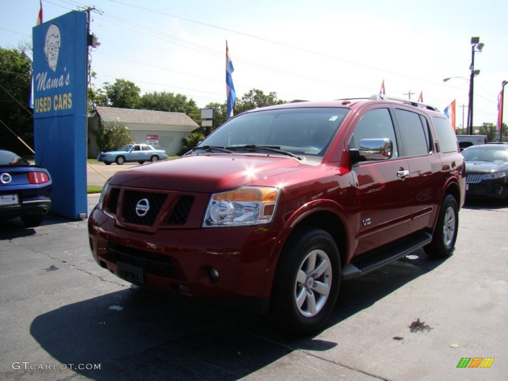 2008 Armada SE 4x4 - Red Brawn / Charcoal photo #4