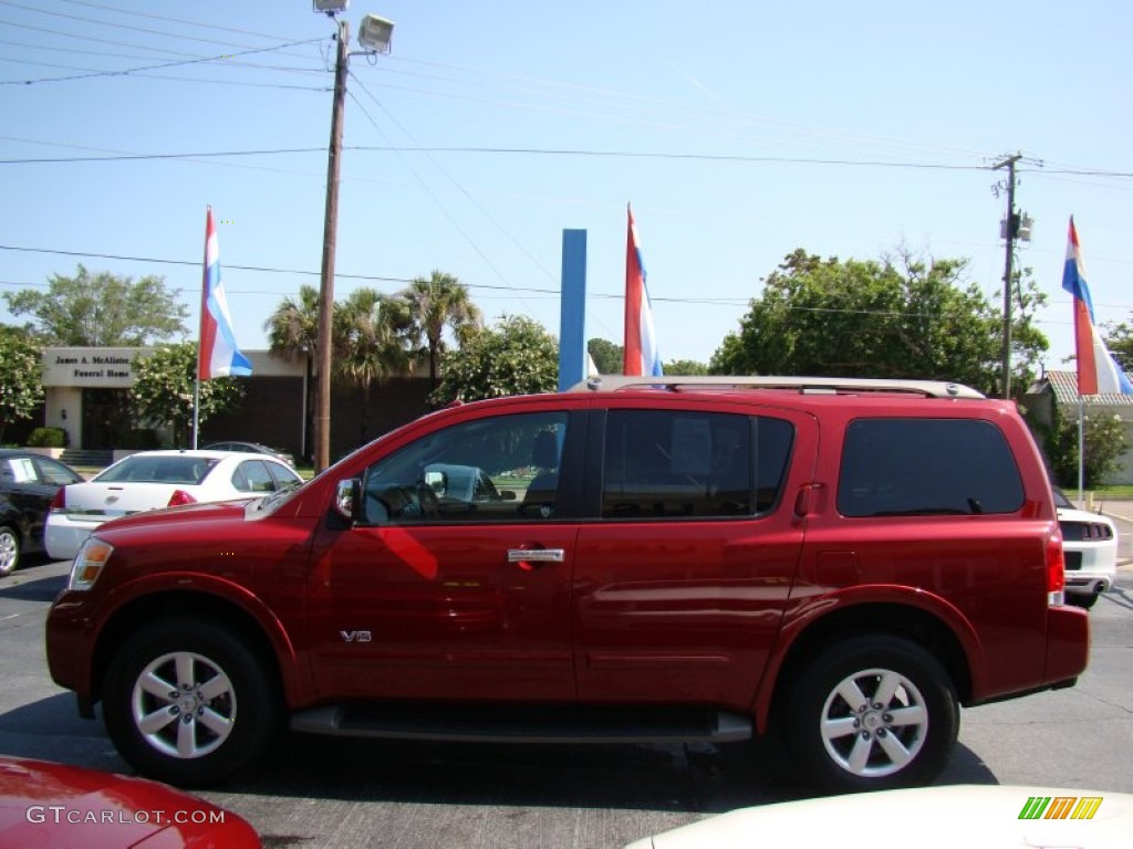 2008 Armada SE 4x4 - Red Brawn / Charcoal photo #5