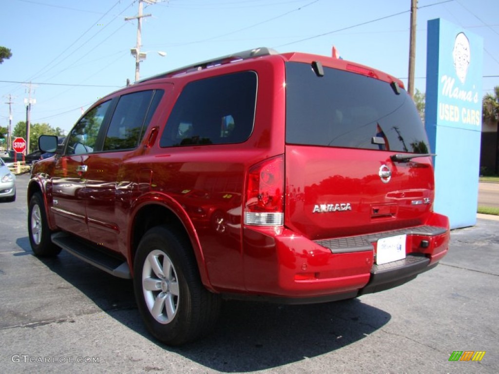 2008 Armada SE 4x4 - Red Brawn / Charcoal photo #6