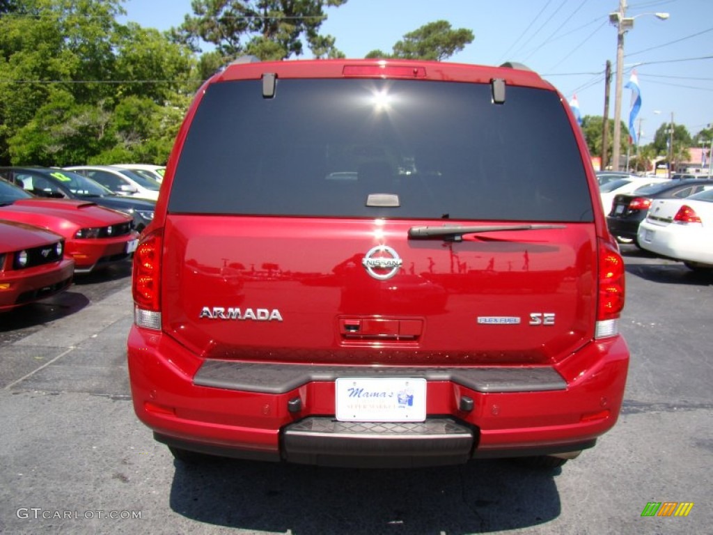 2008 Armada SE 4x4 - Red Brawn / Charcoal photo #7