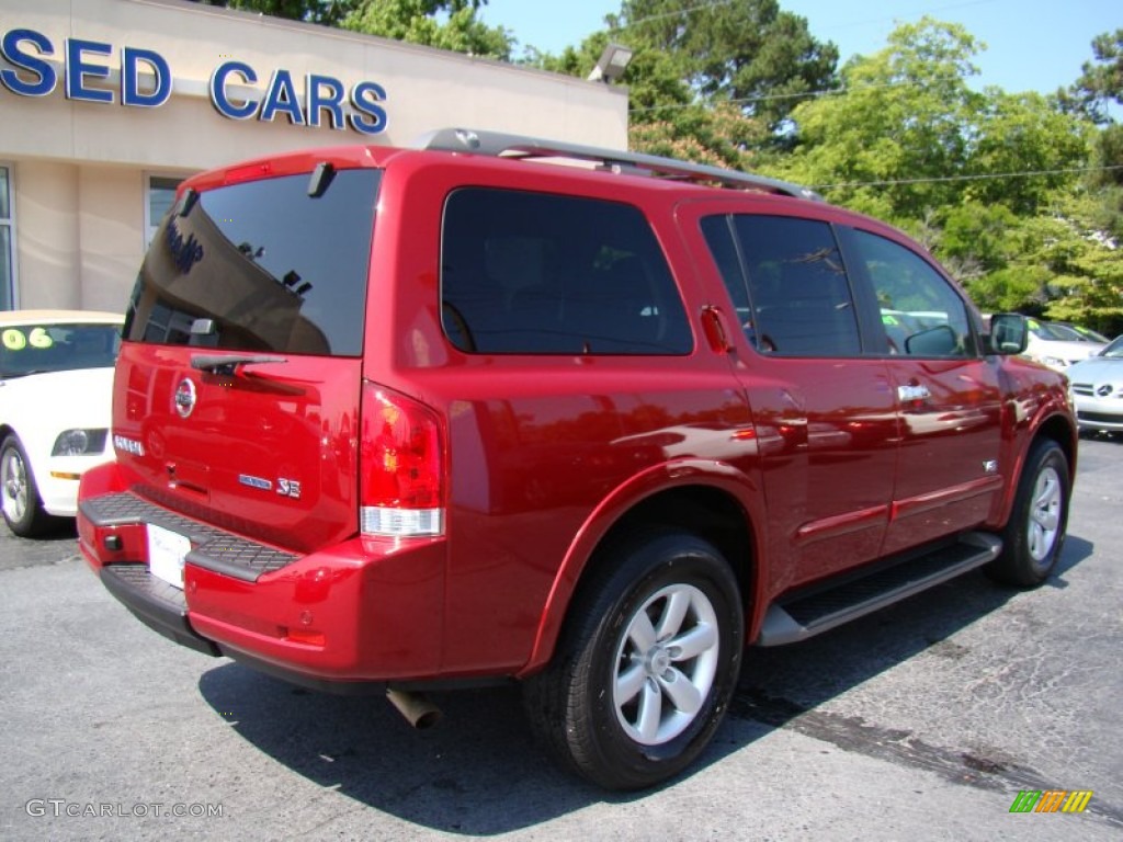 2008 Armada SE 4x4 - Red Brawn / Charcoal photo #8