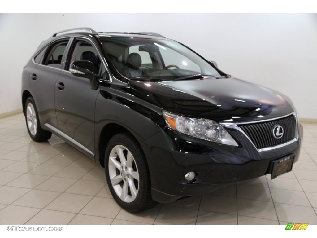 2010 RX 350 AWD - Obsidian Black / Black/Brown Walnut photo #1