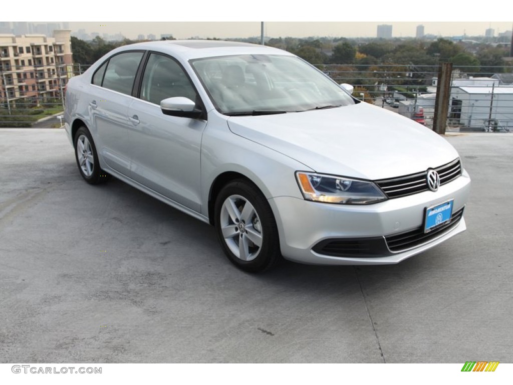 2013 Jetta TDI Sedan - Reflex Silver Metallic / Titan Black photo #1