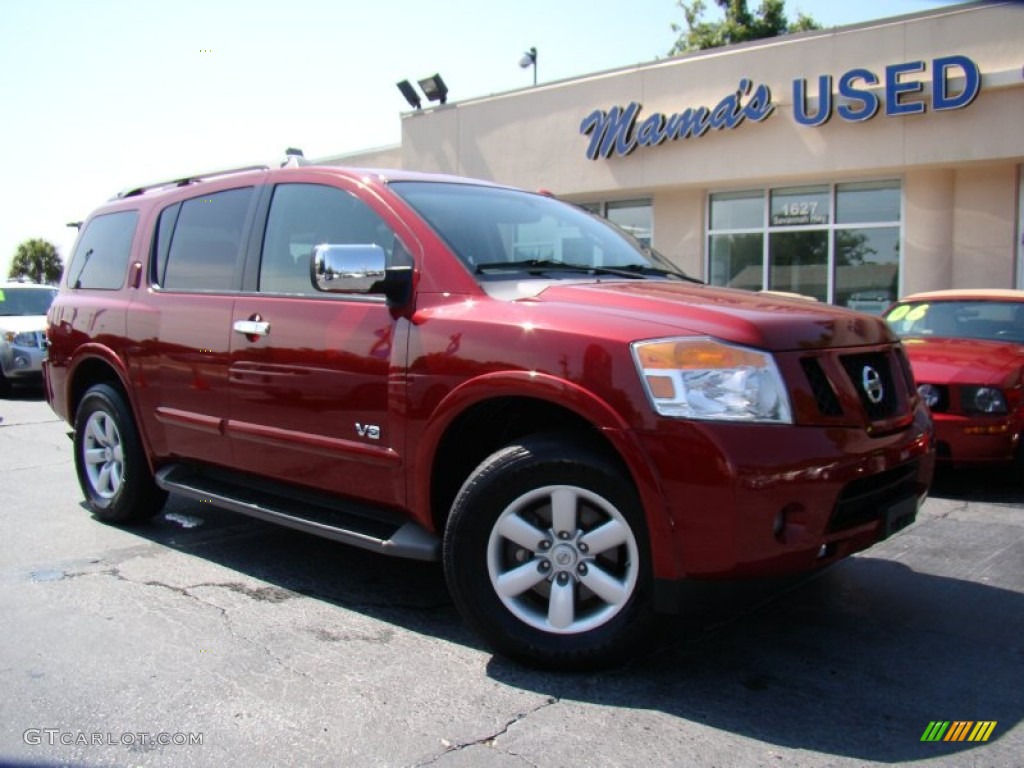 2008 Armada SE 4x4 - Red Brawn / Charcoal photo #30