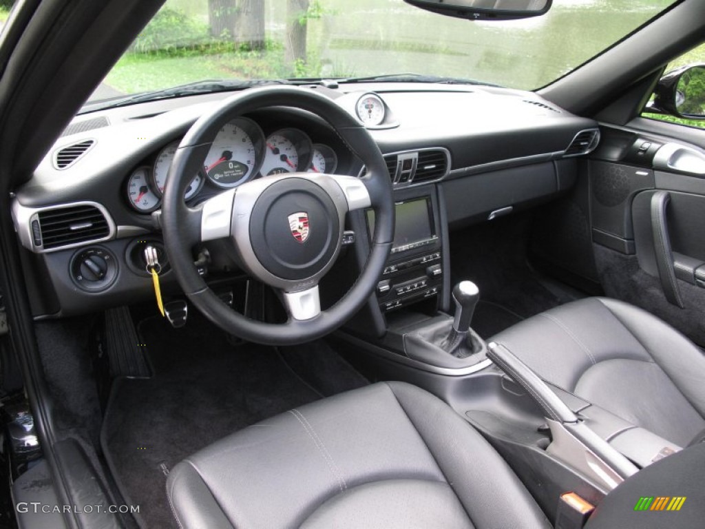 Black Interior 2009 Porsche 911 Carrera S Cabriolet Photo #82793169