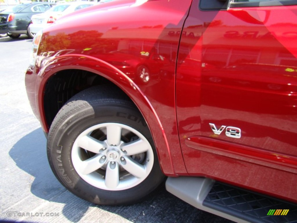 2008 Armada SE 4x4 - Red Brawn / Charcoal photo #32