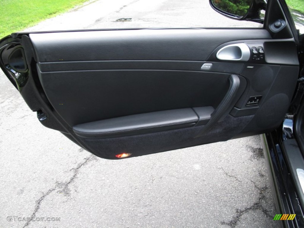 2009 Porsche 911 Carrera S Cabriolet Black Door Panel Photo #82793189