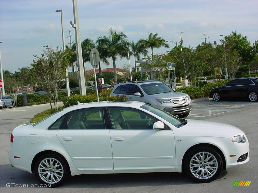 2008 A4 2.0T Special Edition Sedan - Ibis White / Beige photo #6