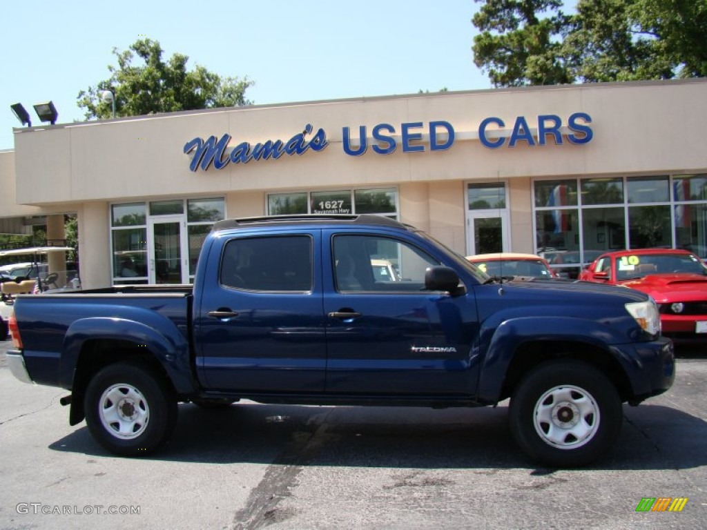 2007 Tacoma V6 SR5 PreRunner Double Cab - Indigo Ink Pearl / Graphite Gray photo #1