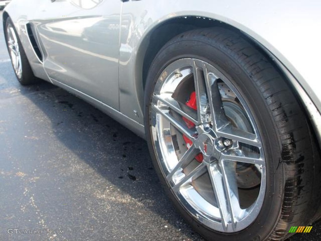 2008 Corvette Z06 - Machine Silver Metallic / Ebony/Red photo #5