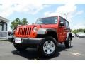 2011 Flame Red Jeep Wrangler Sport 4x4  photo #1