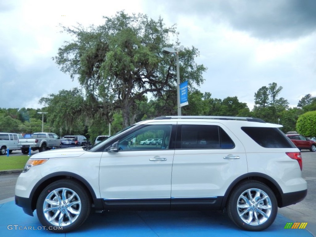 2014 Explorer XLT - White Platinum / Medium Light Stone photo #2