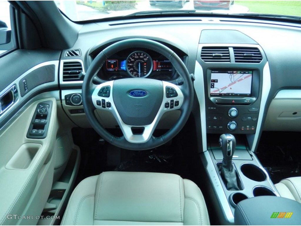 2014 Ford Explorer XLT Medium Light Stone Dashboard Photo #82797276