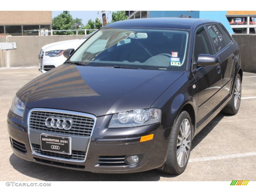 2008 A3 2.0T - Lava Grey Pearl Effect / Black photo #3